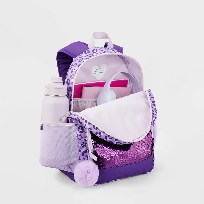 Kids' 16.5" Backpack Leopard Sequin - Cat & Jack™ 3 Kids' 16.5" Backpack Leopard Sequin - Cat & Jack™
