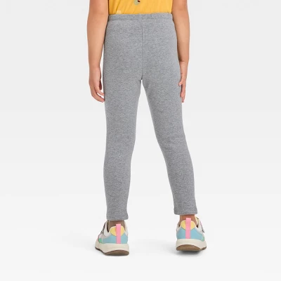 Toddler Girls' 2pk Leggings Set - Cat & Jack™ Black/Gray 4 Toddler Girls' 2pk Leggings Set - Cat & Jack™ Black/Gray - Image 2