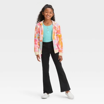 Girls' Mid-Rise Pull-On Flare Jeans - Cat & Jack™ 4 Girls' Mid-Rise Pull-On Flare Jeans - Cat & Jack™ - Image 2