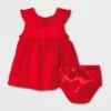 Baby Girls' Organza Embroidered Dress - Cat & Jack™ Red -Kid Clothing GUEST d0d56948 7910 4b54 9e71 49572dc483c1