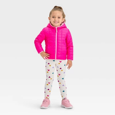 Toddler Puffer Jacket - Cat & Jack™ Pink 4 Toddler Puffer Jacket - Cat & Jack™ Pink - Image 2