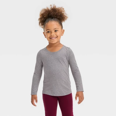 Toddler Girls' 3pk Solid Shirt Set - Cat & Jack™ White/Black/Gray 3 Toddler Girls' 3pk Solid Shirt Set - Cat & Jack™ White/Black/Gray