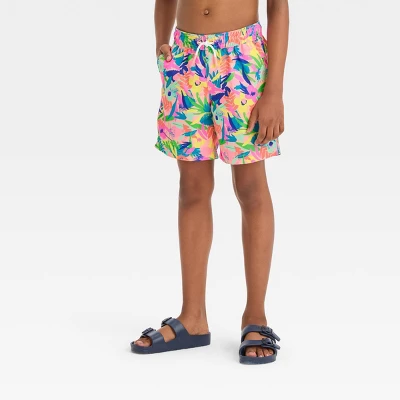 Boys' Tropical Floral Printed Swim Shorts - Cat & Jack™ 5 Boys' Tropical Floral Printed Swim Shorts - Cat & Jack™ - Image 3