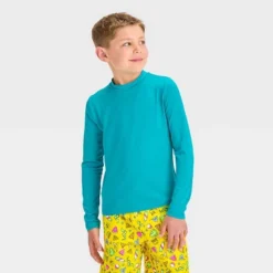 Boys' Solid Rash Guard Top - Cat & Jack™ Turquoise Green 7 Boys' Solid Rash Guard Top - Cat & Jack™ Turquoise Green -Kid Clothing GUEST d4e5aa9e ae9e 4663 8932 dcc264c1244d