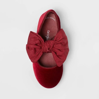 Toddler Girls' Chloe Mary Jane Flats - Cat & Jack™ Red 4 Toddler Girls' Chloe Mary Jane Flats - Cat & Jack™ Red - Image 2