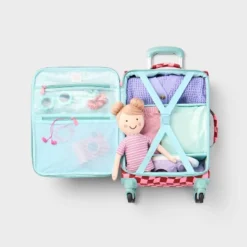 Kids' Softside Carry On Spinner Suitcase Pink Checkered - Cat & Jack™️