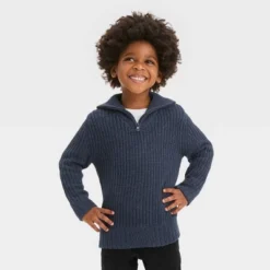 Toddler Boys' Mock Neck Sweater - Cat & Jack™ Navy Blue -Kid Clothing GUEST d688d935 9c5d 4f73 a882 75dbc9924637