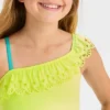 Girls' 'Beach Dreams' Solid One Piece Swimsuit - Cat & Jack™ Yellow/Light Blue -Kid Clothing GUEST d6d17514 ca62 49a8 8ae0 cf969c9df558