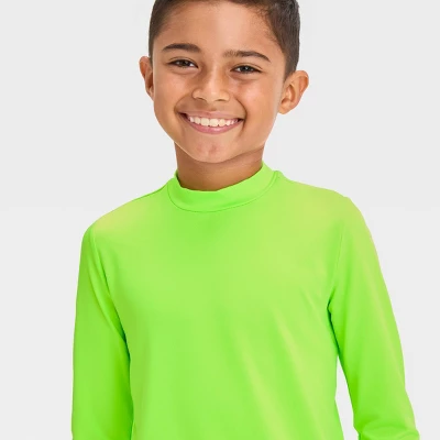 Boys' Long Sleeve Solid Rash Guard Top - Cat & Jack™ 3 Boys' Long Sleeve Solid Rash Guard Top - Cat & Jack™