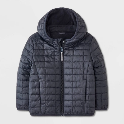 Toddler Boys' Value Puffer Jacket - Cat & Jack™ Black 6 Toddler Boys' Value Puffer Jacket - Cat & Jack™ Black - Image 4