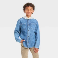 Boys' Long Sleeve Hooded Shacket - Cat & Jack™ Medium Wash 7 Boys' Long Sleeve Hooded Shacket - Cat & Jack™ Medium Wash -Kid Clothing GUEST d7acd545 430d 45ec a60d 993d09a2b2e6