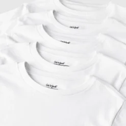 Boys' 5pk Crew Neck T-shirt - Cat & Jack™ White 8 Boys' 5pk Crew Neck T-shirt - Cat & Jack™ White -Kid Clothing GUEST d84e69c5 b880 470f b689 f825d8f2476a