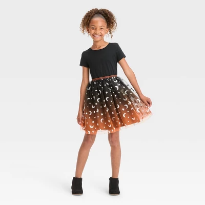 Girls' Short Sleeve Halloween Dress - Cat & Jack™ Black 4 Girls' Short Sleeve Halloween Dress - Cat & Jack™ Black - Image 2