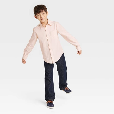 Boys' Long Sleeve Twill Button-Down Shirt - Cat & Jack™ 4 Boys' Long Sleeve Twill Button-Down Shirt - Cat & Jack™ - Image 2