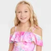 Girls' Flower Daydream One Piece Swimsuit - Cat & Jack™️ -Kid Clothing GUEST dcf654ed 36bc 4c80 9311 e79ebf4b2f49