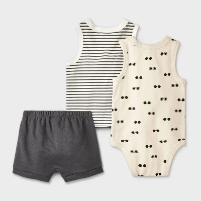 Baby Boys' Printed Top & Bottom Set - Cat & Jack™ 3 Baby Boys' Printed Top & Bottom Set - Cat & Jack™