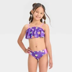 Girls' Simple Tropical Bikini Set - Cat & Jack™ Purple -Kid Clothing GUEST df05968f b903 4430 94fb 66a46d19aaf8