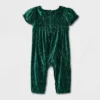Baby Girls' Crinkle Crushed Velour Romper With Headband - Cat & Jack™ Green 2 Baby Girls' Crinkle Crushed Velour Romper With Headband - Cat & Jack™ Green -Kid Clothing GUEST e38253ba 45b5 44b4 a9b4 18911979b65c