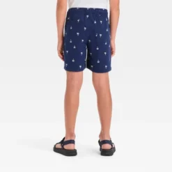 Boys' 'Above The Knee' Printed Pull-On Shorts - Cat & Jack™ Navy Blue