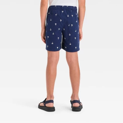 Boys' 'Above The Knee' Printed Pull-On Shorts - Cat & Jack™ Navy Blue 3 Boys' 'Above The Knee' Printed Pull-On Shorts - Cat & Jack™ Navy Blue