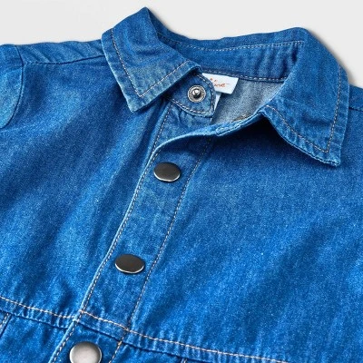 Baby Boys' Denim Coveralls - Cat & Jack™ Medium Wash 4 Baby Boys' Denim Coveralls - Cat & Jack™ Medium Wash - Image 2