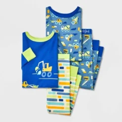 Toddler Boys' 4pc Truck & Construction Pajama Set - Cat & Jack™ Blue 7 Toddler Boys' 4pc Truck & Construction Pajama Set - Cat & Jack™ Blue -Kid Clothing GUEST e7f51b9e 5214 4458 b449 d72478e6d7d7