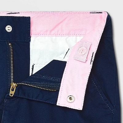Girls' 2pk Uniform Chino Shorts - Cat & Jack™ Blue 4 Girls' 2pk Uniform Chino Shorts - Cat & Jack™ Blue - Image 2