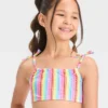 Girls' Rainbow Striped Bikini Set - Cat & Jack™