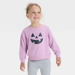 Toddler Girls' Halloween French Terry Pullover - Cat & Jack™ Lavender -Kid Clothing GUEST e9866293 afee 4f3c 8220 1fc6f6f75440