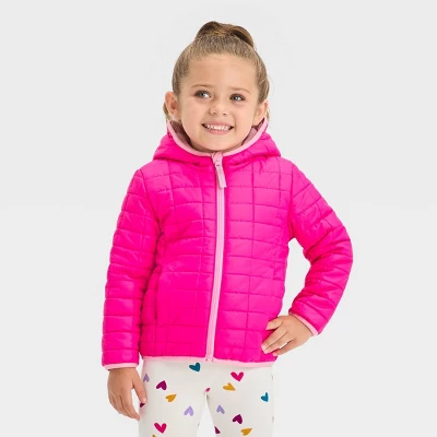 Toddler Puffer Jacket - Cat & Jack™ Pink 5 Toddler Puffer Jacket - Cat & Jack™ Pink - Image 3