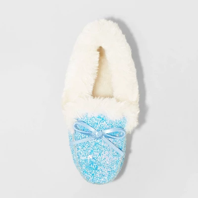 Toddler Girls' Medora Glitter Moccasin Slippers - Cat & Jack™ 3 Toddler Girls' Medora Glitter Moccasin Slippers - Cat & Jack™ - Image 2