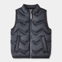 Toddler Solid Quilted Puffer Vest - Cat & Jack™ Charcoal Black 9 Toddler Solid Quilted Puffer Vest - Cat & Jack™ Charcoal Black -Kid Clothing GUEST ea39d049 7c06 41c6 931f 83a5b3330730