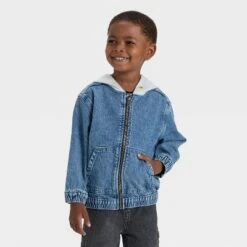Toddler Boys' Denim Hooded Jacket - Cat & Jack™ Medium Wash 7 Toddler Boys' Denim Hooded Jacket - Cat & Jack™ Medium Wash -Kid Clothing GUEST eab8a40f 362c 40c2 af26 fcc1a53088ae