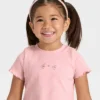 Toddler Girls' Short Sleeve Flower Ribbed T-Shirt - Cat & Jack™ Light Mauve 3T -Kid Clothing GUEST eb19449c 9c7c 4bf6 aca1 b00a80b65576 4