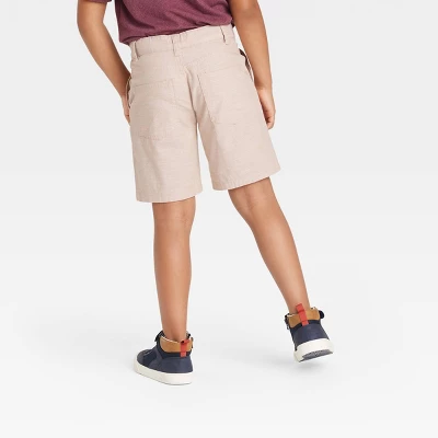 Boys' Flat Front 'Above The Knee' Chambray Shorts - Cat & Jack™ 3 Boys' Flat Front 'Above The Knee' Chambray Shorts - Cat & Jack™