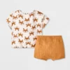 Baby Boys' Fox Printed Henley Gauze Shorts Set - Cat & Jack™ Cream 2 Baby Boys' Fox Printed Henley Gauze Shorts Set - Cat & Jack™ Cream -Kid Clothing GUEST ee9c6478 026a 4a8b 9982 c6f57cb346aa
