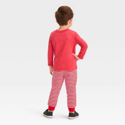 Toddler Boys' 2pc Santa Printed Long Sleeve Graphic T-Shirt And Fleece Jogger Pants Set - Cat & Jack™ Red 3 Toddler Boys' 2pc Santa Printed Long Sleeve Graphic T-Shirt And Fleece Jogger Pants Set - Cat & Jack™ Red