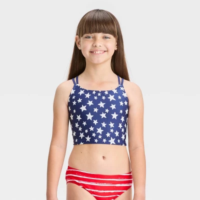 Girls' 'Americana Darling' Midkini Swimwear Set - Cat & Jack™ 5 Girls' 'Americana Darling' Midkini Swimwear Set - Cat & Jack™ - Image 3