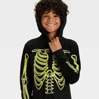 Boys' Halloween Skeleton Union Suit - Cat & Jack™ Black 4 Boys' Halloween Skeleton Union Suit - Cat & Jack™ Black - Image 2