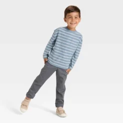 Toddler Boys' Long Sleeve Jacquard Striped Oversized T-Shirt - Cat & Jack™ -Kid Clothing GUEST f2a2ec7e 61f3 4185 b77a 5f63ab188431