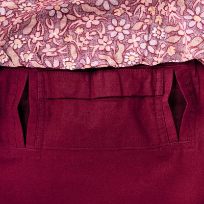 Toddler Girls' Adaptive Short Sleeve Woven Dress - Cat & Jack™ Burgundy 5 Toddler Girls' Adaptive Short Sleeve Woven Dress - Cat & Jack™ Burgundy - Image 3