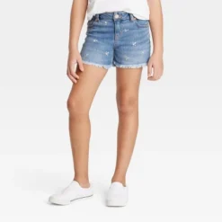 Girls' Embroidered Mid-Rise Jean Shorts - Cat & Jack™ Medium Wash 7 Girls' Embroidered Mid-Rise Jean Shorts - Cat & Jack™ Medium Wash -Kid Clothing GUEST f57bfab8 c522 4385 84de b0e0d1c2f6c1
