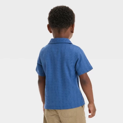 Toddler Boys' Embroidered Shark T-Shirt - Cat & Jack™ Dark Blue 4 Toddler Boys' Embroidered Shark T-Shirt - Cat & Jack™ Dark Blue - Image 2