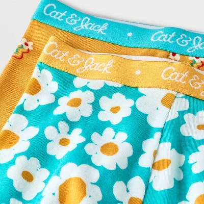 Toddler Girls' 4pc Wavy Rainbow & Daisy Pajama Set - Cat & Jack™ Yellow 4 Toddler Girls' 4pc Wavy Rainbow & Daisy Pajama Set - Cat & Jack™ Yellow - Image 2