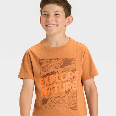 Boys' Short Sleeve Explore Nature Graphic T-Shirt - Cat & Jack™ Brown 3 Boys' Short Sleeve Explore Nature Graphic T-Shirt - Cat & Jack™ Brown