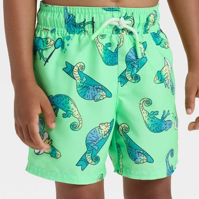 Toddler Boys' Ombre Chameleon Swim Shorts - Cat & Jack™ Green 3 Toddler Boys' Ombre Chameleon Swim Shorts - Cat & Jack™ Green