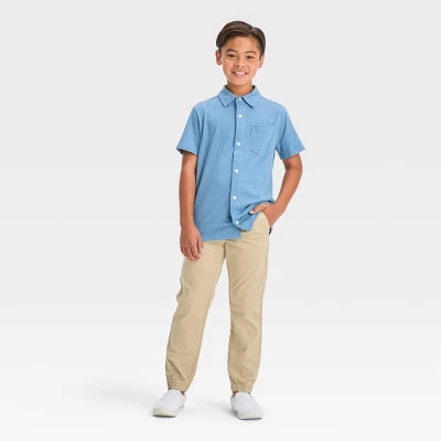 Boys' Stretch Woven Jogger Pull-On Pants - Cat & Jack™ 4 Boys' Stretch Woven Jogger Pull-On Pants - Cat & Jack™ - Image 2