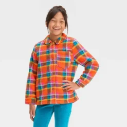 Girls' Button-Down Plaid Shacket - Cat & Jack™ Orange 7 Girls' Button-Down Plaid Shacket - Cat & Jack™ Orange -Kid Clothing GUEST f7d7d49d c47c 47f4 b29f 41fc63dfbebc