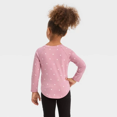 Toddler Girls' 3pk Long Sleeve T-Shirt - Cat & Jack™ Pink 4 Toddler Girls' 3pk Long Sleeve T-Shirt - Cat & Jack™ Pink - Image 2