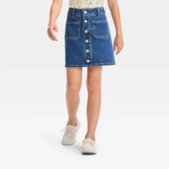 Girls' Button-Front Jean Skirt - Cat & Jack™ Dark Wash 7 Girls' Button-Front Jean Skirt - Cat & Jack™ Dark Wash -Kid Clothing GUEST f8f6bb45 9425 48fa b7f0 c3b27916cf4b